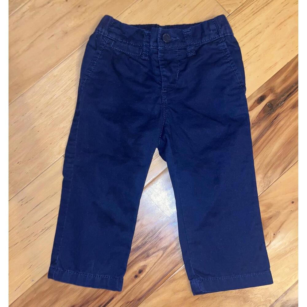 GAP BABY BOYS NAVY BLUE CHINO PANTS SIZE 12-18M EXCELLENT COND LD1